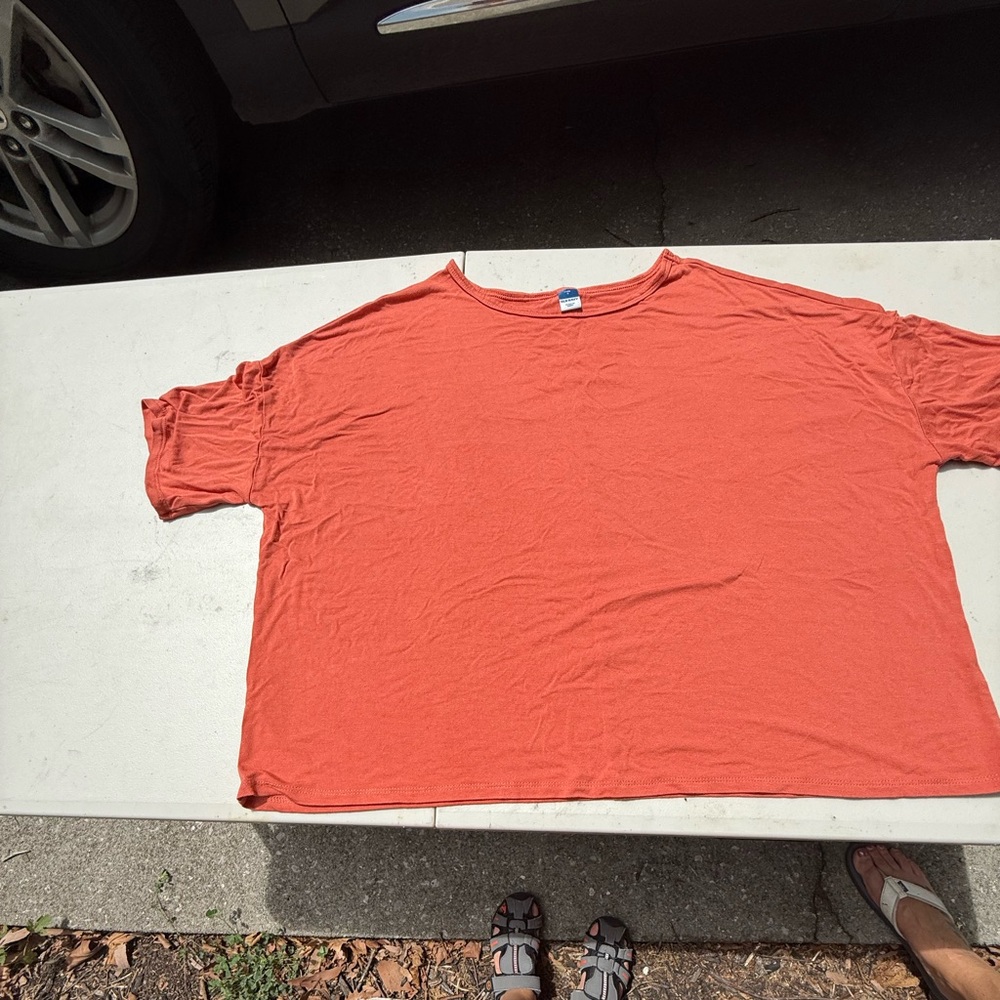 Old Navy Women's Orange Short Sleeve Tee
